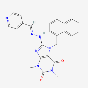 molecular formula C24H21N7O2 B12040569 Isonicotinaldehyde [1,3-dimethyl-7-(1-naphthylmethyl)-2,6-dioxo-2,3,6,7-tetrahydro-1H-purin-8-YL]hydrazone CAS No. 478252-84-5