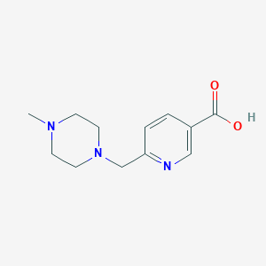 molecular formula C12H17N3O2 B12040761 6-((4-Methylpiperazin-1-YL)methyl)nicotinic acid CAS No. 637354-27-9