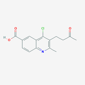 molecular formula C15H14ClNO3 B1204086 4-氯-2-甲基-3-(3-氧代丁基)喹啉-6-甲酸 CAS No. 36164-39-3