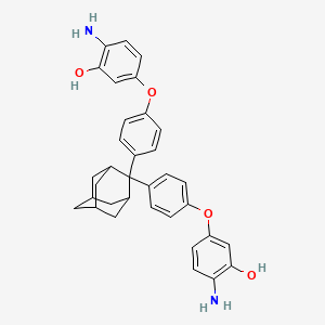 molecular formula C34H34N2O4 B1204088 2,2-Bis(4-(4-amino-3-hydroxyphenoxy)phenyl)adamantane 
