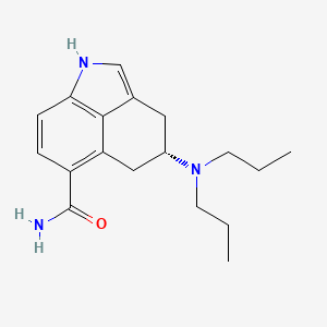 molecular formula C18H25N3O B1204090 Benz(cd)indole-6-carboxamide, 4-(dipropylamino)-1,3,4,5-tetrahydro-, (R)- CAS No. 115994-31-5