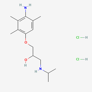 molecular formula C15H28Cl2N2O2 B1204092 1-(4-Amino-2,3,5-trimethylphenoxy)-3-isopropylamino-2-propanol dihydrochloride CAS No. 55806-19-4