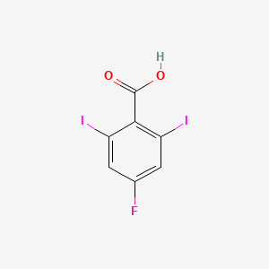 molecular formula C7H3FI2O2 B12040922 4-Fluoro-2,6-diiodobenzoic acid 