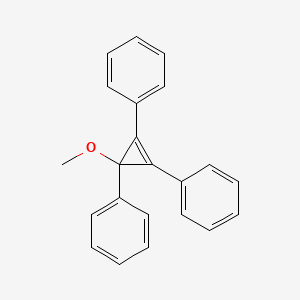 molecular formula C22H18O B12040934 Benzene, 1,1',1''-(3-methoxy-1-cyclopropene-1,2,3-triyl)tris- CAS No. 32141-20-1