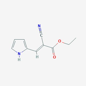 molecular formula C10H10N2O2 B12040967 Ethyl 2-cyano-3-(1H-pyrrol-2-YL)-2-propenoate 