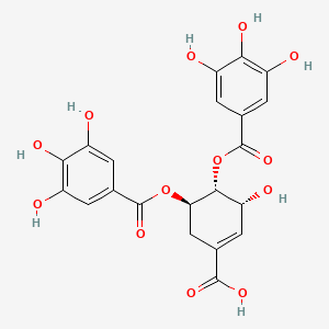 molecular formula C21H18O13 B12040972 3,4-Di-o-galloylshikimicacid 