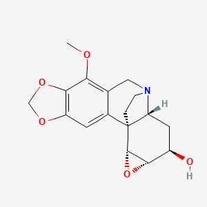molecular formula C17H19NO5 B1204103 Crinamidine 