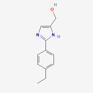molecular formula C12H14N2O B12041052 2-(4-Ethylphenyl)imidazole-5-methanol 