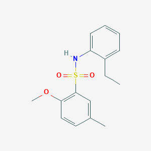 molecular formula C16H19NO3S B1204106 N-(2-ethylphenyl)-2-methoxy-5-methylbenzenesulfonamide 