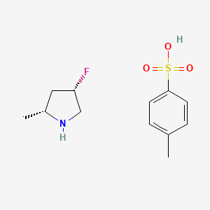 molecular formula C12H18FNO3S B12041071 (2R,4S)-4-Fluoro-2-methylpyrrolidine p-toluenesulfonate 