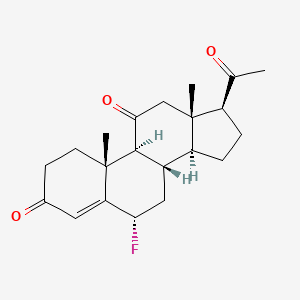 molecular formula C21H27FO3 B1204110 6alpha-Fluoro-pregn-4-ene-3,11,20-trione CAS No. 433-86-3