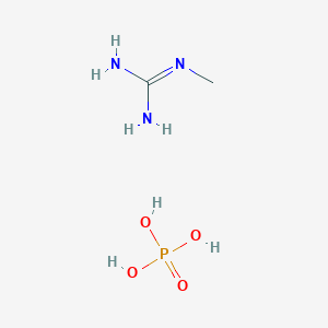 molecular formula C2H10N3O4P B1204117 Methylguanidinium dihydrogenorthophosphate CAS No. 41480-88-0