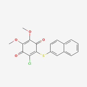 molecular formula C18H13ClO4S B1204118 Naphthylmercaptobenzoquinone CAS No. 61145-56-0