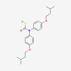 molecular formula C23H31NO3S B1204121 N,N-Di-(p-isopentyloxyphenyl)thiocarbamate CAS No. 77828-24-1