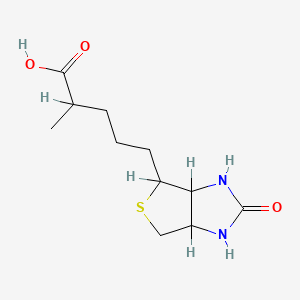 molecular formula C11H18N2O3S B1204125 2-Methyl-5-(2-oxohexahydro-1H-thieno[3,4-d]imidazol-4-yl)pentanoic acid CAS No. 30868-27-0