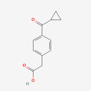 molecular formula C12H12O3 B1204128 2-(4-(Cyclopropanecarbonyl)phenyl)acetic acid CAS No. 35981-68-1