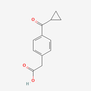 2-(4-(Cyclopropanecarbonyl)phenyl)acetic acid