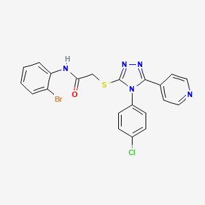 molecular formula C21H15BrClN5OS B12041385 N-(2-bromophenyl)-2-{[4-(4-chlorophenyl)-5-(pyridin-4-yl)-4H-1,2,4-triazol-3-yl]sulfanyl}acetamide CAS No. 476483-95-1