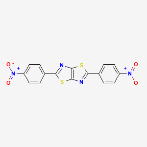 molecular formula C16H8N4O4S2 B12041408 Thiazolo[5,4-d]thiazole, 2,5-bis(4-nitrophenyl)- 