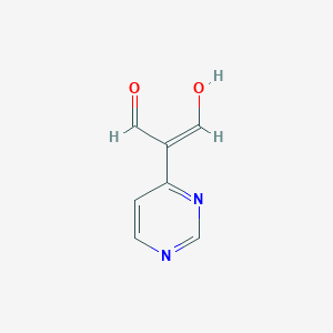 molecular formula C7H6N2O2 B12041454 3-Hydroxy-2-pyrimidin-4-ylacrylaldehyde 