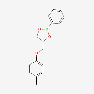 molecular formula C16H17BO3 B1204146 Benzeneboronic acid, cyclic ((p-tolyloxy)methyl)ethylene ester CAS No. 2170-22-1
