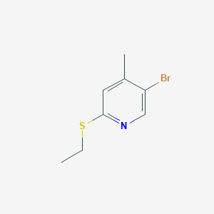 molecular formula C8H10BrNS B12041514 5-Bromo-2-(ethylthio)-4-methylpyridine 