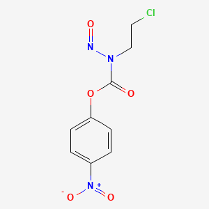 molecular formula C9H8ClN3O5 B1204153 4-Nitrophenyl-N-(2-chloroethyl)carbamate CAS No. 55661-43-3