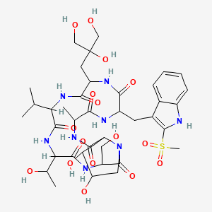 molecular formula C38H56N8O16S B1204162 Viroisin CAS No. 74113-57-8