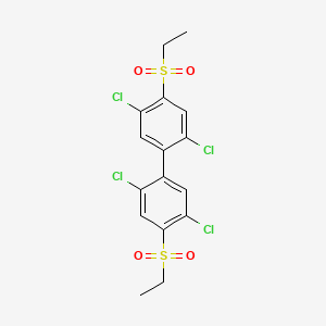molecular formula C16H14Cl4O4S2 B1204165 4,4'-Bis(ethylsulfonyl)-2,2',5,5'-tetrachlorobiphenyl CAS No. 94659-41-3