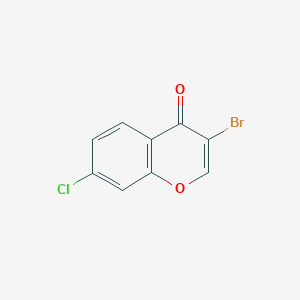 molecular formula C9H4BrClO2 B12041717 3-Bromo-7-chloro-4H-chromen-4-one 
