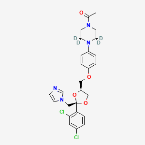 molecular formula C26H28Cl2N4O4 B12041751 Ketoconazole-d4 