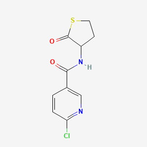 3-Pyridinecarboxamide, 6-chloro-N-(tetrahydro-2-oxo-3-thienyl)-
