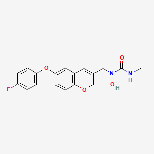 Urea, N-((6-(4-fluorophenoxy)-2H-1-benzopyran-3-yl)methyl)-N-hydroxy-N'-methyl-