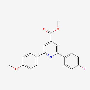 molecular formula C20H16FNO3 B12041875 Methyl 2-(4-fluorophenyl)-6-(4-methoxyphenyl)pyridine-4-carboxylate 