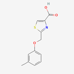 molecular formula C12H11NO3S B12041978 2-m-Tolyloxymethyl-thiazole-4-carboxylic acid 