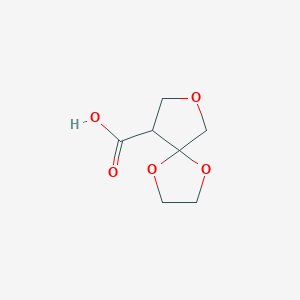 molecular formula C7H10O5 B12041983 1,4,7-Trioxaspiro[4.4]nonane-9-carboxylic acid, AldrichCPR 