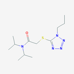 molecular formula C12H23N5OS B1204199 N,N-di(propan-2-yl)-2-[(1-propyl-5-tetrazolyl)thio]acetamide 