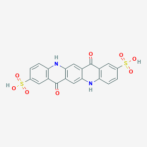 molecular formula C20H10AlN2O8S2+ B012042 Dialuminium tris(5,7,12,14-tetrahydro-7,14-dioxoquino[2,3-b]acridine-2,9-disulphonate) CAS No. 19795-24-5