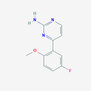 molecular formula C11H10FN3O B12042167 4-(5-Fluoro-2-methoxyphenyl)pyrimidin-2-amine 