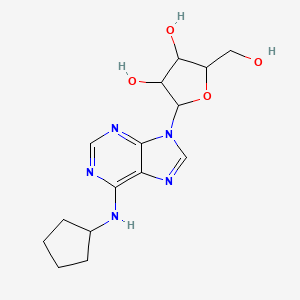 2-[6-(Cyclopentylamino)-9-purinyl]-5-(hydroxymethyl)oxolane-3,4-diol
