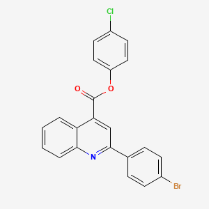 molecular formula C22H13BrClNO2 B12042302 4-Chlorophenyl 2-(4-bromophenyl)quinoline-4-carboxylate CAS No. 355433-73-7