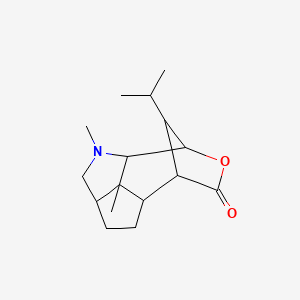 2,12-Dimethyl-13-propan-2-yl-10-oxa-2-azatetracyclo[5.4.1.18,11.04,12]tridecan-9-one