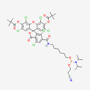 molecular formula C46H52Cl6N3O10P B12042371 HEX phosphoramidite, 6-isomer CAS No. 1360547-55-2
