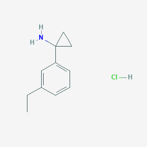 molecular formula C11H16ClN B12042398 1-(3-ethylphenyl)cyclopropan-1-amine;hydrochloride 