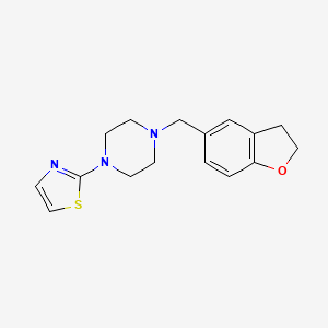 molecular formula C16H19N3OS B1204243 1-((2,3-Dihydro-5-benzofuranyl)methyl)-4-thiazol-2-ylpiperazine CAS No. 55745-35-2
