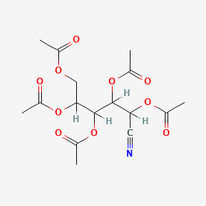 molecular formula C16H21NO10 B1204258 2,3,4,5,6-PENTA-O-ACETYL-D-GALACTONITRILE CAS No. 6272-51-1