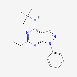 molecular formula C17H21N5 B1204259 N-tert-butyl-6-ethyl-1-phenyl-4-pyrazolo[3,4-d]pyrimidinamine 