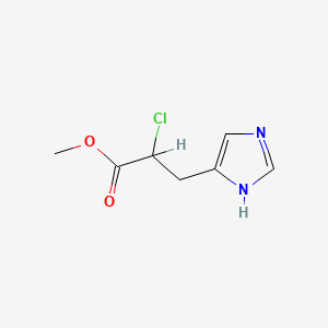 molecular formula C7H9ClN2O2 B1204264 Methyl 2-chloro-3-(5-imidazolyl)propionate CAS No. 61610-60-4