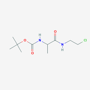 molecular formula C10H19ClN2O3 B12042701 Tert-butyl 2-((2-chloroethyl)amino)-1-methyl-2-oxoethylcarbamate CAS No. 1098653-19-0