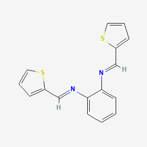 molecular formula C16H12N2S2 B12042809 N,N'-bis(2-thienylmethylene)-1,2-benzenediamine 